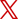 A red and green background with an x in the middle.